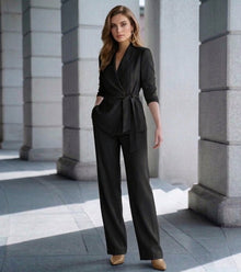 Asya – Eleganter, Lässiger Zweiteiler in Schwarz