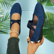 Sommerfeld | Ballerinas mit Keilabsatz in Blau