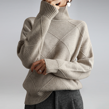 Adelle | Gemütlicher Rollkragenpullover in Grau/Taupe
