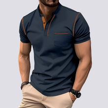 Stefan - Elegantes, luftdurchlässiges Herren-Poloshirt in Marineblau