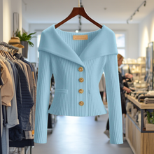 KARLA I LUXURIÖSE STRICKJACKE in Blau