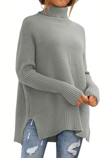 Zindie | Eleganter Rollkragenpullover in Grau