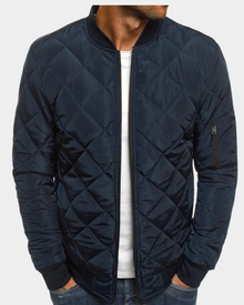 Andrei | Gesteppte Bomberjacke in Marineblau