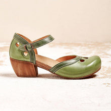 Antonia – Orthopädische Sandalen mit niedrigem Absatz für Damen in Grün