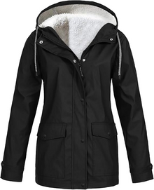 Margarete | Kapuzenpullover mit Reißverschluss in Schwarz