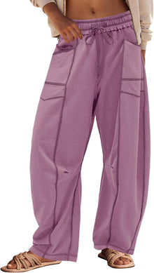 LINA | Barrel-Pants – Weite Sommer-Loungehose für jeden Moment in Mauve