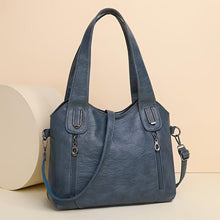 Emma Retro Tote Umhängetasche in Blau