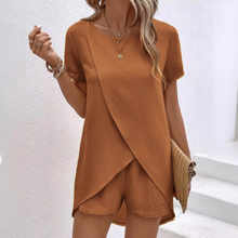 Barbara - Elegantes Sommer Outfit Kleid in Braun
