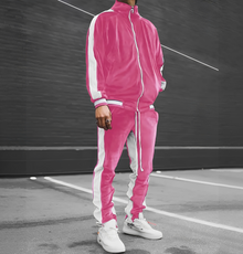 Antonio - Lockeres Sport-Set für Herren in Rosa