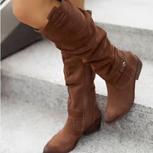 Jossy - Modische Damenstiefel in Dunkelbraun