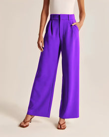 Ruela | Lässige Hose mit hohem Bund in Lila