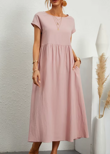 Julia – Elegantes Maxikleid für Damen in Rosa