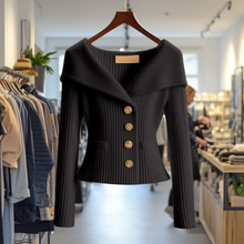 ELSE I LUXURIÖSE STRICKJACKE in Schwarz