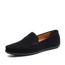 Lucas - Mokassin-Loafer mit sichtbarer Naht in Schwarz