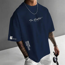Sommerfeld | Urbanes Oversize-T-Shirt mit Grafikdruck in Blau