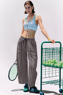 LINA | Barrel-Pants – Weite Sommer-Loungehose für jeden Moment in Dunkelgrau