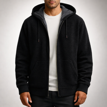 Vinz | Urban Hoodie mit durchgehendem Reißverschluss in Schwarz