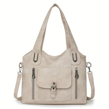 Franky – Vintage Schultertasche in Beige