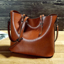 Nicole | Vintage Leder-Schulterhandtasche in Braun