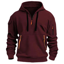 Alnick | Moderner Schiefergrauer Hoodie in Rot
