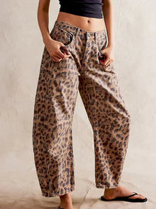 Dani - Panter Barrel Hose in Leopard