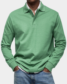 Wilson | Klassisches Langarm-Poloshirt in Grün