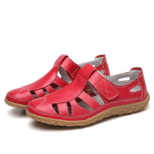 Laura – Orthopädische Damensandalen im Retro-Stil in Rot