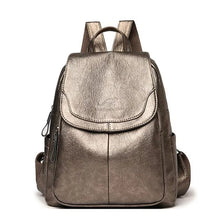Eda | Anti-Diebstahl-Rucksack aus Leder in Bronze