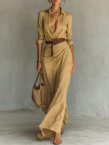 Femmi luxe Kleid in Braun