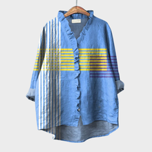 Tina™ - Elegante Sommerbluse in Blau