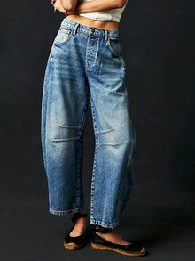 Dani - Panter Barrel Hose in Blau