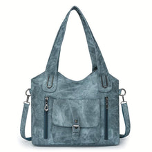 Franky – Vintage Schultertasche in Blau