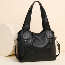 Emma Retro Tote Umhängetasche in Schwarz