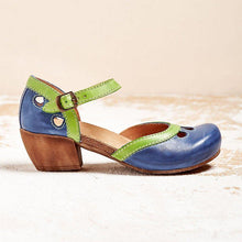 Antonia – Orthopädische Sandalen mit niedrigem Absatz für Damen in Blau