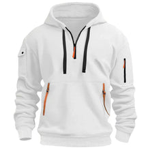 Alnick | Moderner Schiefergrauer Hoodie in Weiß