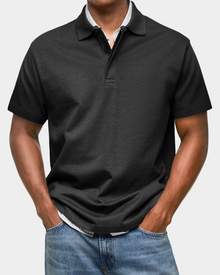 Eryk | Unverzichtbares Kurzarm-Poloshirt in Schwarz