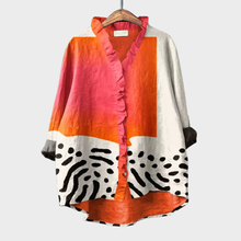 Moderne Grafikbluse in Mehrfarbig
