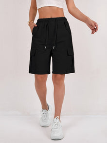 Ella – Leichte, schnell trocknende Cargo-Shorts für Damen in Schwarz