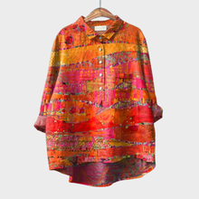 Philomène - Lebendige Künstlerbluse in Orange