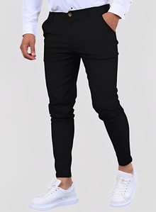 Reynard - Modische, dehnbare Herren-Skinny-Hosen in Schwarz