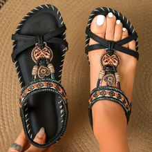 Sommerfeld | Damen Sandalen im Ibiza-Stil in Schwarz