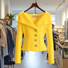 ELSE I LUXURIÖSE STRICKJACKE in Gelb