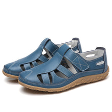 Laura – Orthopädische Damensandalen im Retro-Stil in Blau