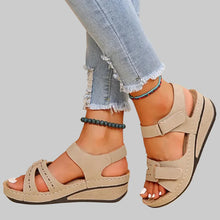 Antonia – Orthopädische Keilsandalen für Damen in Beige