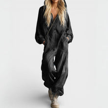 Estielle - Jeans Overall Mit Kapuze in Schwarz