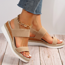 Luna – Lässige Keilabsatzsandalen für Damen in Khaki