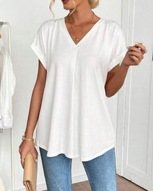 Kersten | Lässiges Tunika-T-Shirt in Weiß