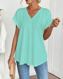 Kersten | Lässiges Tunika-T-Shirt in Cyan