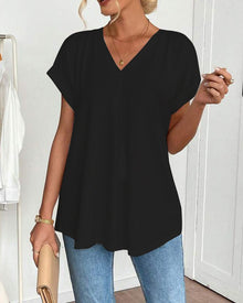 Kersten | Lässiges Tunika-T-Shirt in Schwarz