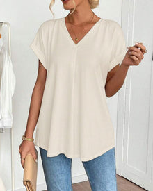 Kersten | Lässiges Tunika-T-Shirt in Hellbraun